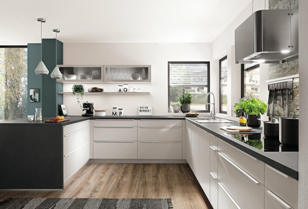 Nobilia Matt White U Shaped Kitchen 1 | Kutchenhaus, Warrington